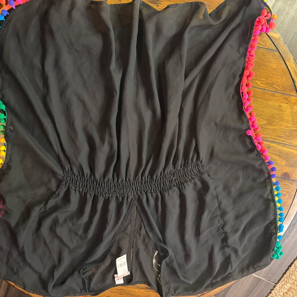BONGO Black Cover-Up with Vibrant Trim